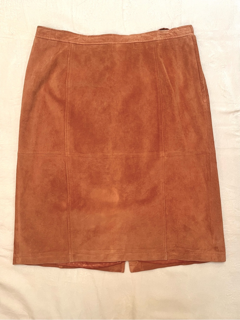 Vintage NWT 1990s Terry Lewis Classic Luxuries Genuine Suede Pencil Skirt
